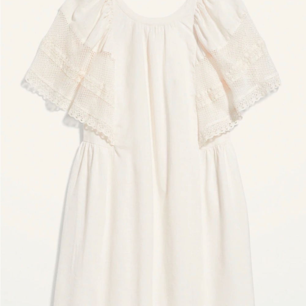 Women’s Old Navy Flutter-Sleeve Tie-Back Mini Swing Dress Size XS,S,XL,2X,4X - Picture 4 of 8